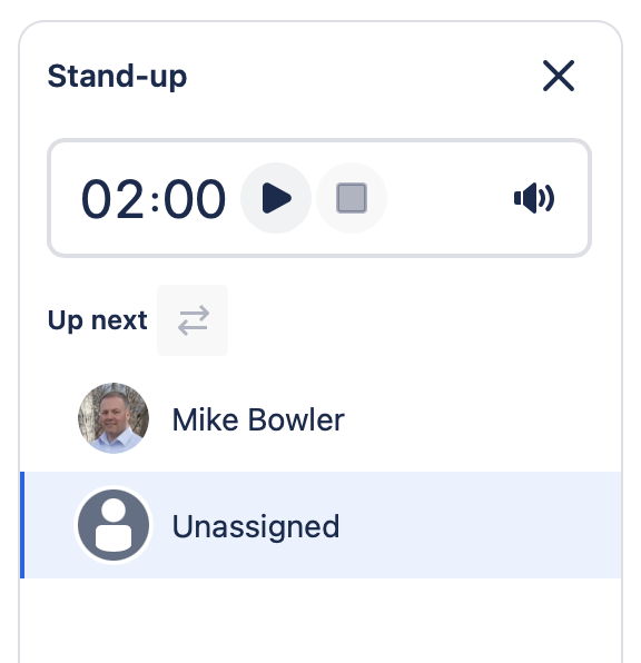 Jira's Start Standup column